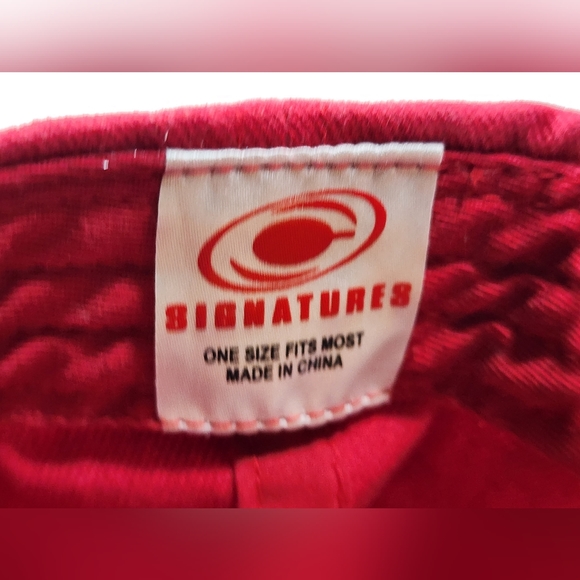 University Of Maryland Terps Logo NCAA Adult Hat Cap Adjustable Hook & Loop Red - Picture 6 of 8